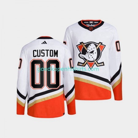 Anaheim Ducks Custom Adidas 2022-2023 Reverse Retro Wit Authentic Shirt - Mannen